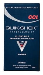 CCI Ammo Quik Shock 22 LR 32GR
