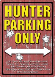 Tin Sign - Hunter Parking Only