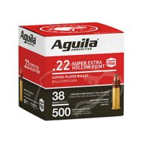 Aguila Super Extra Hollow Point .22LR 38GR CPHP, 500-Pack