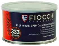 Fiocchi Ammo 22 LR 40GR CPSP High Velocity 1250FPS, 333-Pack