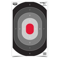 Birchwood Casey  Eze-Scorer 23" x 35" Oval Silhouette Paper Target, Black/Red 