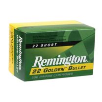 Remington Ammo 22 LR 29GR Golden Bullet Short