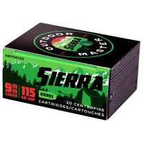 Sierra 9MM Luger 115 GR JHP, 20-Pack