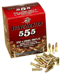 Winchester Ammo 22 LR 36GR Plasted HP 1280FPS