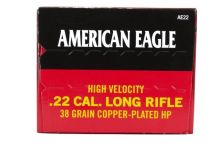 Federal Ammo American Eagle 22 LR 38GR HV/HP Copper, 40-Pack