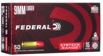 Federal Syntech Range 9mm 115GR SJRN, 50-Pack