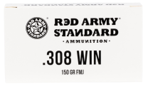 CIA Red Army Standard 308 ACP150 GR FMJ, 20-Pack