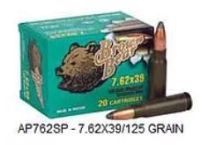 DKG Brown Bear 7.62x39 125GR SP, 20-Pack