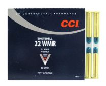 CCI .22WMR 52GR Shotshells Velocity 1000 #12 Lead Shot, 20-Pack