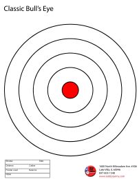 Red Dot Classic BullsEye Target