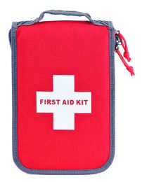 GPS First Aid Kit and Pistol Case, Medium 1-Gun, Red