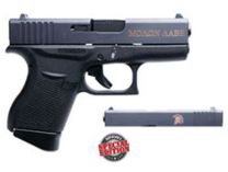 Glock 43 Spartan Molon Labe 9mm 3.39", Black Matte