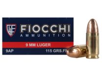 Fiocchi 9mm Luger 115GR FMJ
