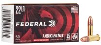 Federal American Eagle Subsonic Suppressor .22LR 45GR CPRN, 50-Pack
