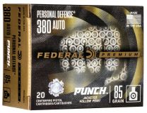 Federal Personal Defense Punch .380Auto 85GR JHP, 20-Pack