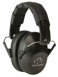 Walker's Game Ear Pro Low Profile Earmuff NRR 22 dB, Black