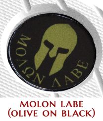 Brian Hoffner "Molon Labe" Olive on Black Handle Art for Hoffner Knives