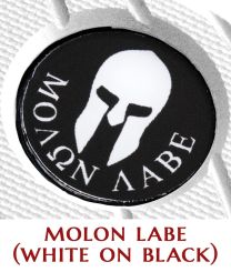 Brian Hoffner "Molon Labe" White on Black Handle Art for Hoffner Knives
