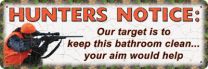 Hunters Notice, Foliage Border - Tin Sign