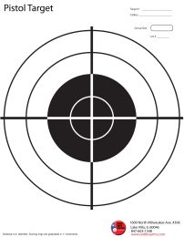 Red Dot Pistol Target