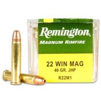 Remington 22 WIN/MAG 40GR JHP, 50-Pack