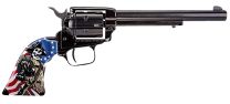 Heritage Rough Rider Independence 22 LR 6.5", Black Oxide/Flag with Skelton Soldier