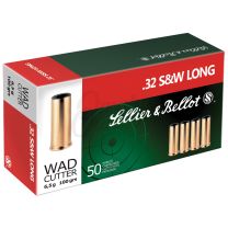 Sellier & Bellot .32S&W Long 100GR WC, 50-Pack