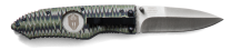 Brian Hoffner 3.5" Folding Knife - Chiseled Dark Ops Grip, Silver Smooth Blade