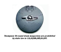 Auto Ordnance Magazine Thompson 45 ACP, 50 Round Drum, Black