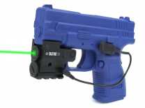 TacFire Compact/Sub-Compact Pistol Low Temperature Green Laser with Picatinny Rail & Pressure Switch GEN 2, Black