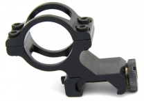 TacFire 1" Offset Ring Mount With Thumb Screw/Medium Profile Height, Black