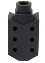 TacFire 223/5.56 1/2"x28 Thread 50 Caliber Style Muzzle Brake/Aluminum, Black