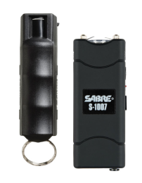 Sabre Pepper Spray Plus 0.704 μC Charge Stun Gun, Black