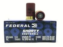 Federal Ammo Shorty 1-3/4" 12GA Rifled Slug, 10-Pack