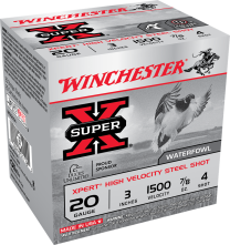 Winchester Super-X 3" 20GA #4 7/8oz, 25-Pack