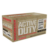 Winchester Active Duty 9mm 115GR FNFMJ, 100-Pack